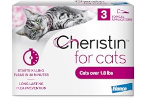 Cheristin Flea Treatment & Prevention for Cats | Fast acting topical flea treatment for cats over 1.8 lbs | 3 Count