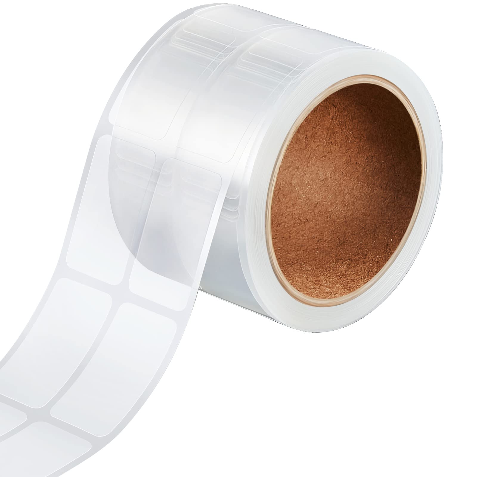 Photo 1 of 1000 Pieces Label Protector Clear Labels Wafer Seals Waterproof 0.59 x 0.98 Inch Back to School Clear Covers for Protecting Barcodes, Numbers and Stickers