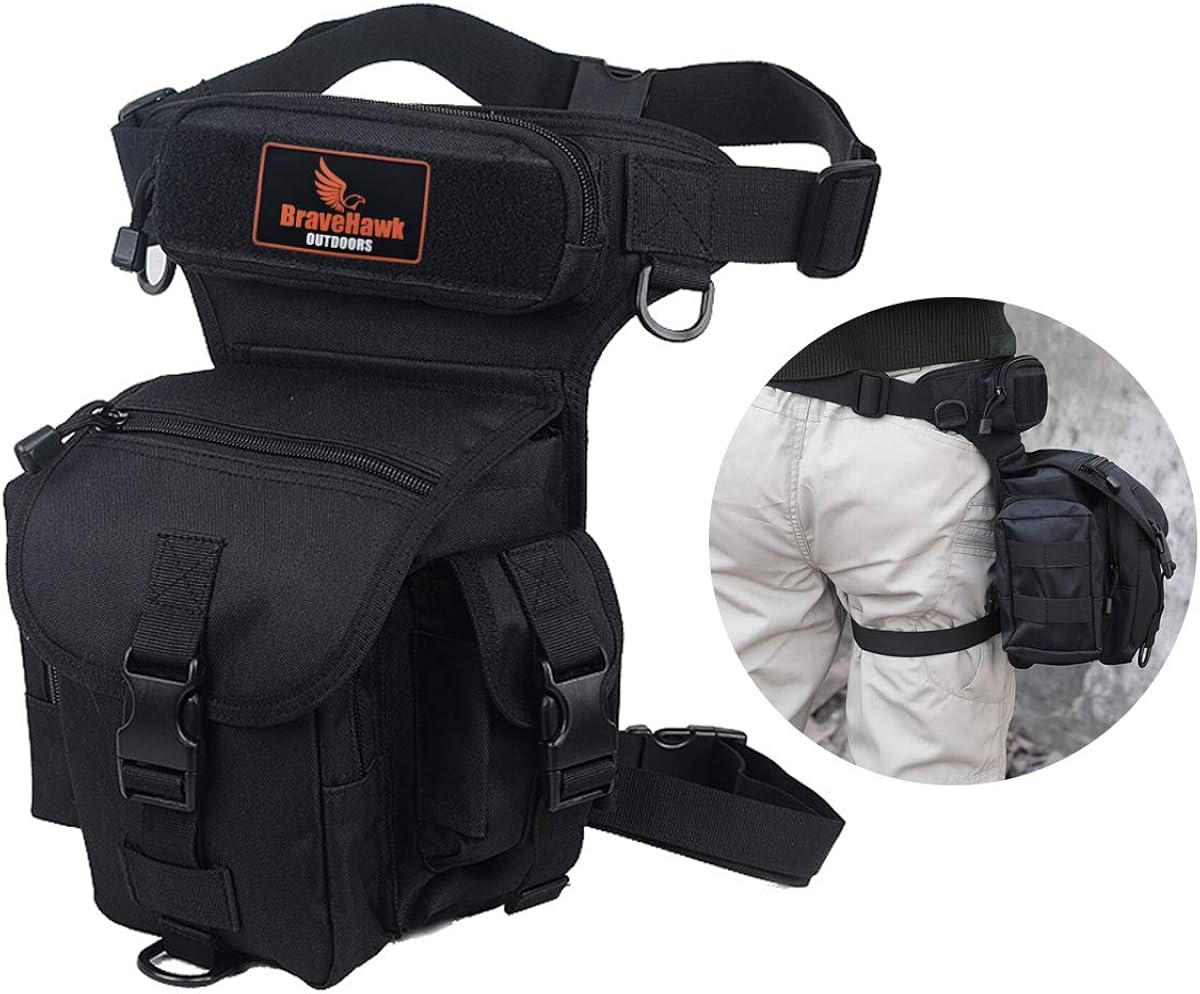 BraveHawk OUTDOORS MOLLE Dump Pouch - 900D Nylon Tactical Magazine Recovery Bag, Waterproof - View #2