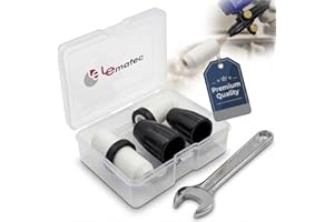 LE LEMATEC Accessory Kit for AS118 Sandblaster Gun Kit - Ceramic Nozzle Tip with 2 Dust Covers & Storage Case, Durable Sandblaster Replacement Parts for Enhanced Performance & Longevity
