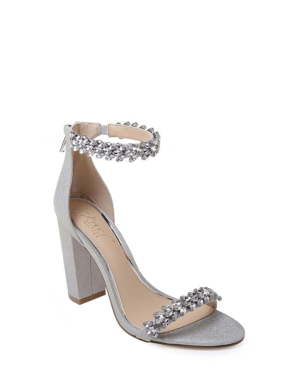 Photo 1 of ***(HEAVILY USED/ MINOR DAMAGE)***Jewel Badgley Mischka Mayra Ankle Strap Evening Shoe size 10