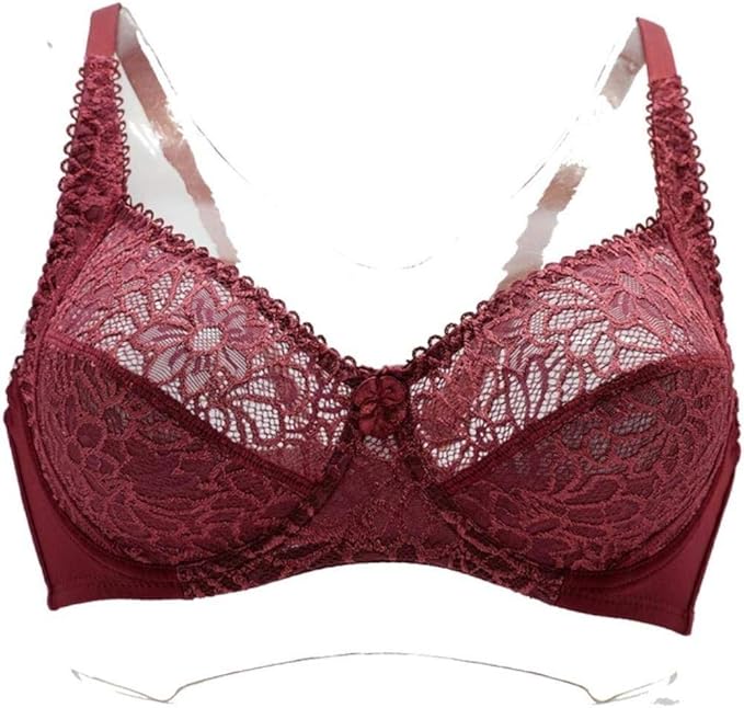 MKOOL Plus Size Womens Lace Bra Lager Bosom See Through Bralette
