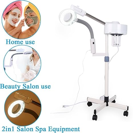 Greensen Facial Steamer, 2 in 1 LED 5X Vergrößerungs Gesichtssauna Dampf Maschine, Schönheit Gesichts Saubere Hautpflege Werk