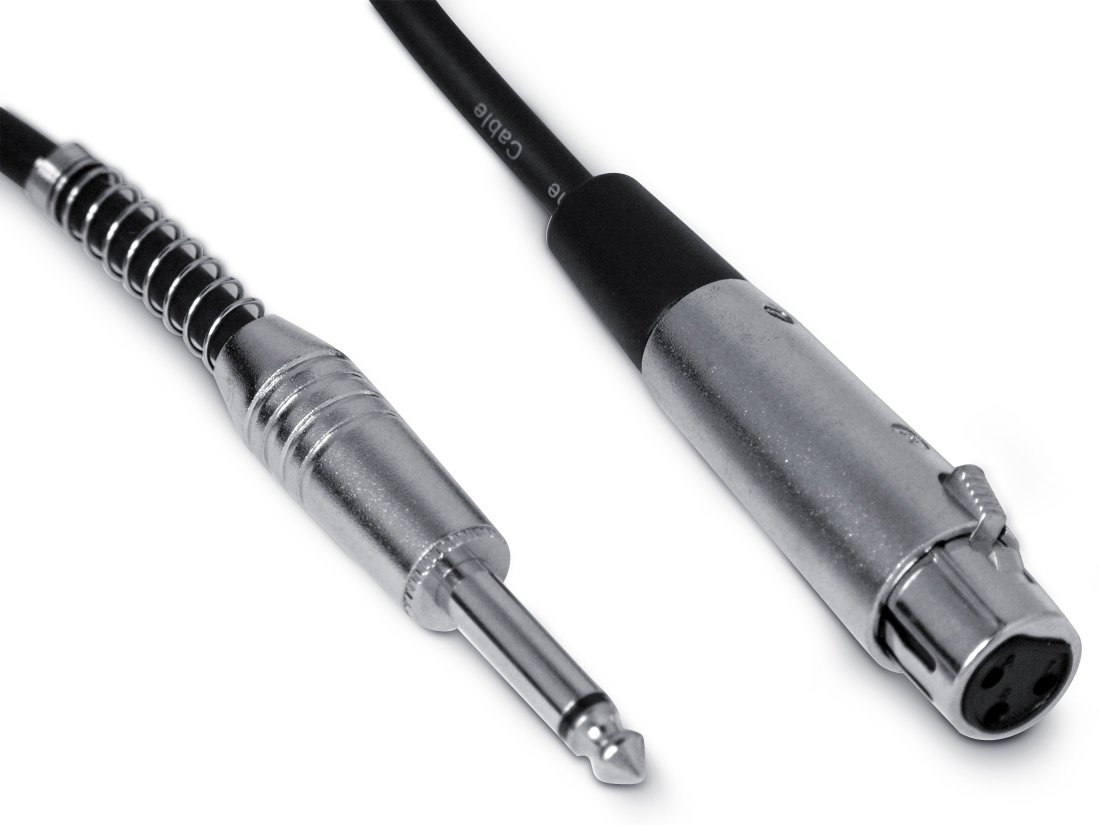 Snakebite Professional XLR Female to 1/4" Jack Cable. Ideal lead for mics, mixers, studio and live applications. Noiseless OFC (1 Metre)