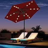 wikiwiki 7.5ft Outdoor Patio Table Umbrella, Sturdy
