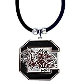 NCAA South Carolina Fighting Gamecocks Rubber Cord Necklace