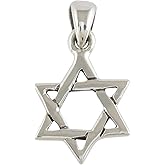 AJDesign 925 Sterling Silver Classic Simple Unisex Jewish Star of David Pendant