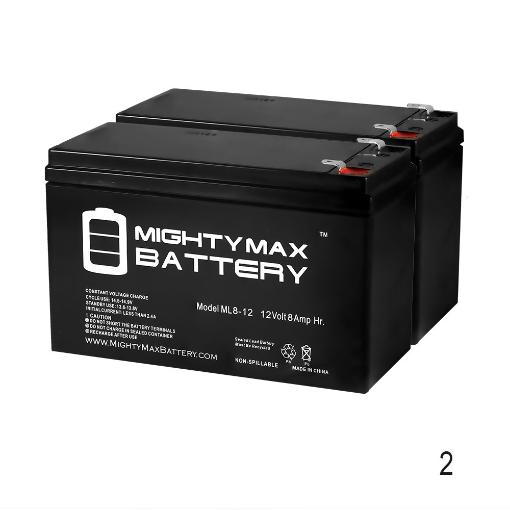 12V 8Ah Razor EcoSmart Metro Electric Scooter Battery 2 Pack Mighty Max Battery Brand