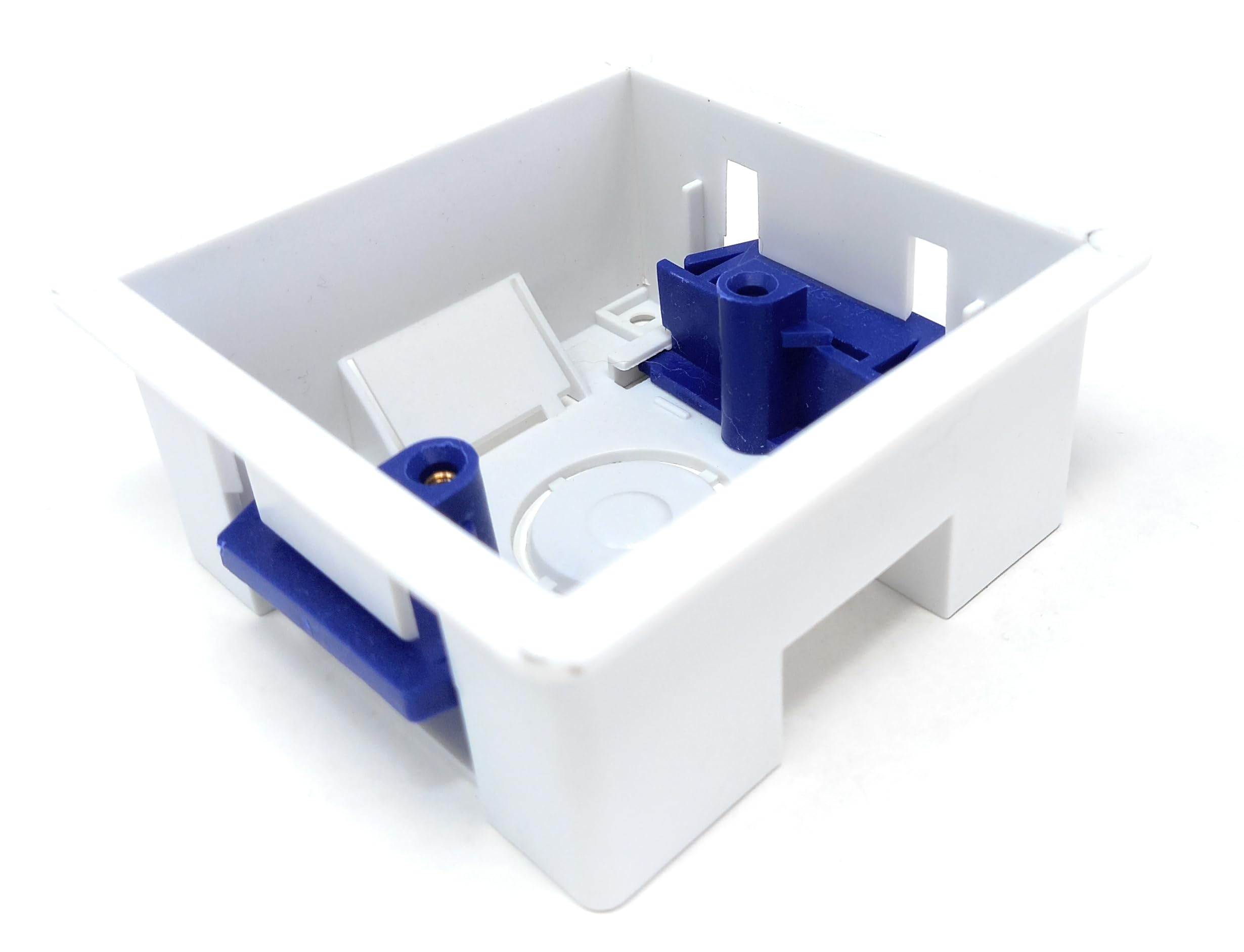 1pcs.1 Gang Dry Lining Back Plasterboard Surface Pattress Box with Adjustable Lugs 35mm Deep, for Faceplate