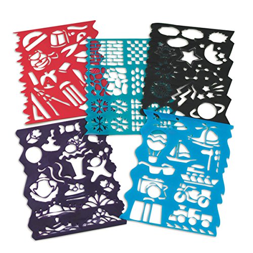 Plastic stencils assorted designs (pack of 10)