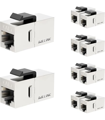 Sataximum Cat6A Shielded Toolless Keystone Jack - 360 Degree FTP, RJ45 (Multi-Pack LOT - Silver)