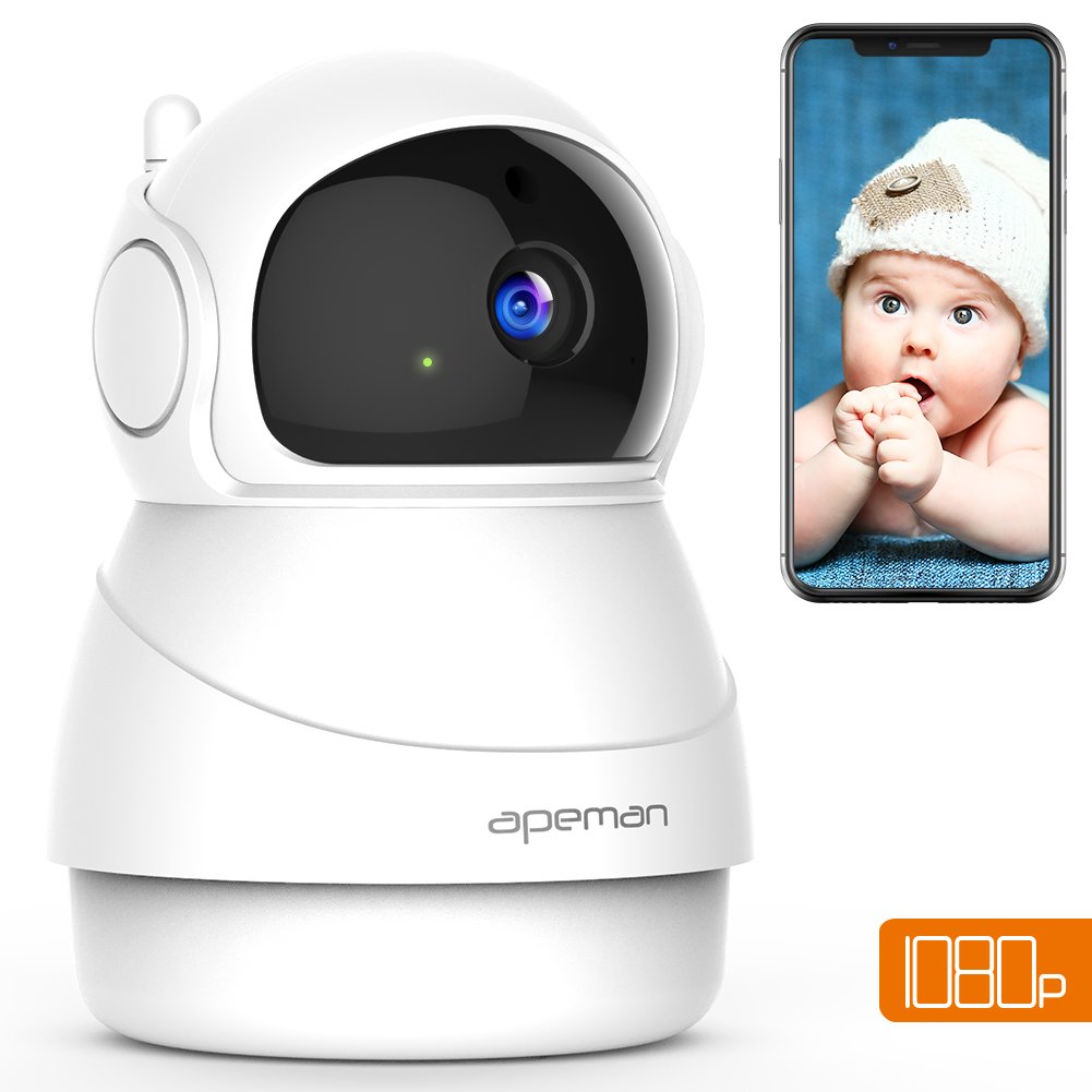 APEMAN Wireless Camera 1080P WiFi IP Surveillance Home Security Camera Two-Way Audio Motion Detection Remote Control Auto Night Vision Pan/Tilt/Zoom