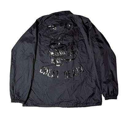Hoonigan GO Fast Cheat Death Coach Jacket - Race Car Sports Fan Lovers Black Coat