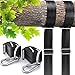 Adjustable Tree Swing Straps Hanging Kit - 2X Heavy Duty 4ft Strap Complete Set - Seat, Tire Swings, Hammocks & More Outdoor Hanger - Your Baby, Toddler, Kids Safety First