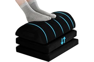 JOYBEST Foot Rest for Under Desk at Work, Adjustable Memory Foam Footrest with Washable Cover, Warmer Feet Pocket, Ergonomic Under Desk Foot Stool for Office Gaming Work Use, 3 Height Options