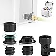 WADEO Cooler Drain Plug Hose Connection, Replacement Drain Plug with Garden Hose Shut Off Valve for YETI Cooler, YETI Tundra Cooler, Roadie Cooler, Tank Cooler and RTIC 20QT, 45QT, 65QT Cooler