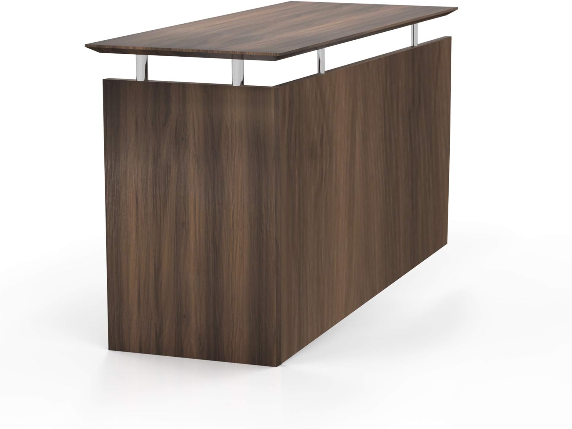 Mayline Medina 48-1/2"W Non-Handed Return for use with Desks, sold separately, Textured Brown Sugar Laminate