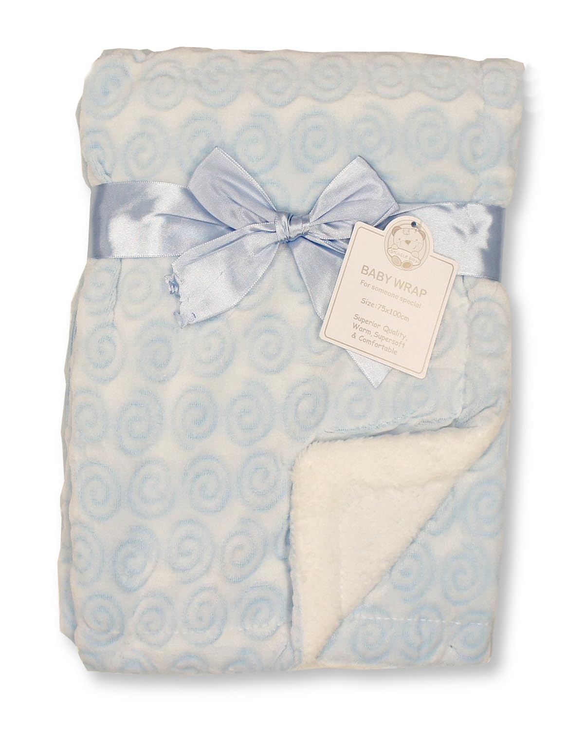 Baby Wrap Blanket - Spirals (Sky)