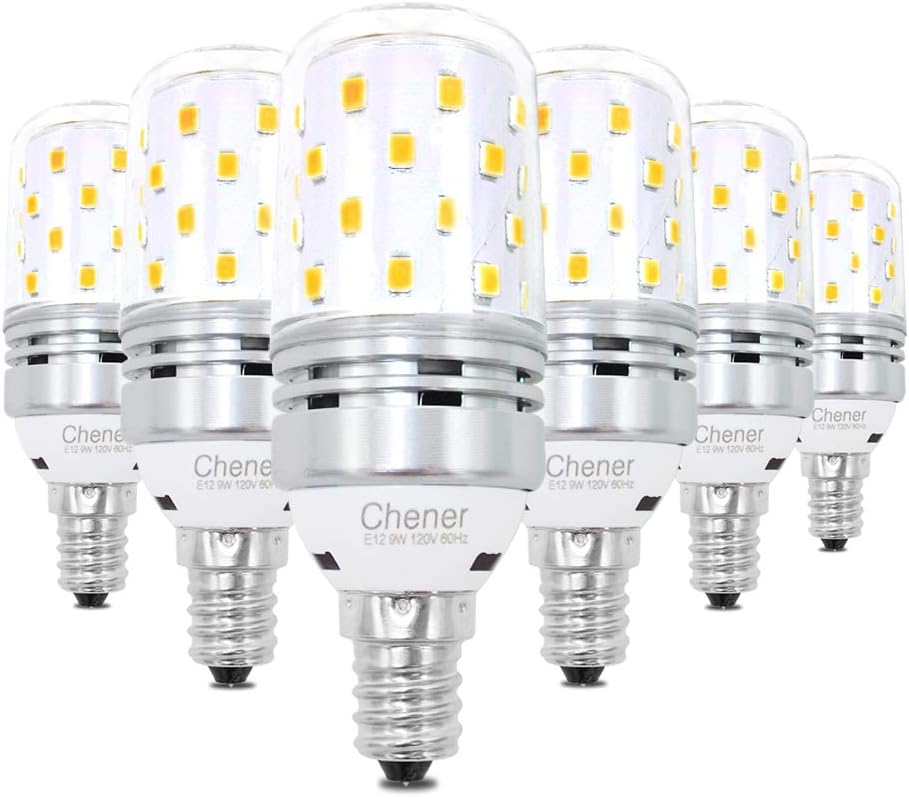 E12 Candelabra LED Bulb,9W(60 Watt Light Bulbs Equivalent),NonDimmable