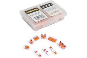CHAYLAK Wire Connectors 30 pcs, 221 Series Electrical Connectors Assortment with Case, Includes 221-2401, 221-412, 221-413, 221-415, Compact Splicing Wire Nuts