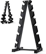 PhysKcal 6-Tier Dumbbell Rack Heavy Duty Steel 400kg Capacity