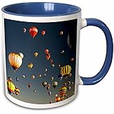 3dRose (mug_141524_6) Balloon Festival, Albuquerque, New Mexico, USA - SA13 HGA0046 - Howie Garber - Two Tone Blue Mug, 11oz