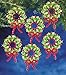 Beadery Holiday Beaded Ornament Kit, Traditional Wreath, 1.75-Inch, Makes 6