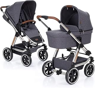 ABC Design Kombi-Kinderwagen Viper 4 - Diamond Edition 2019 inkl. Babywanne und Buggy-Sitz - Grau