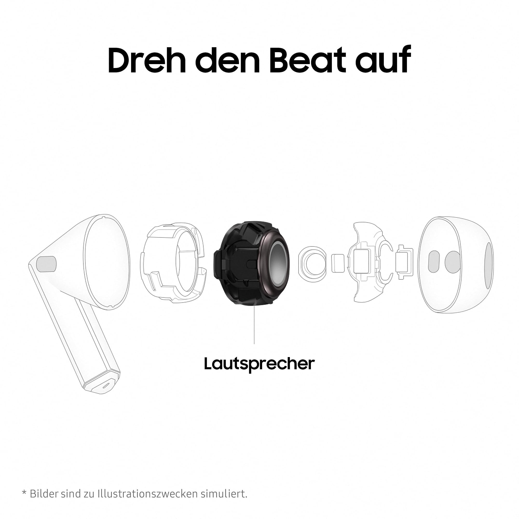 Samsung Galaxy Buds3 Kabellose Bluetooth-Kopfhörer, Active Noise Cancelling (ANC), Adaptive Geräuschunterdrückung, In-Ear-Kopfhörer mit 360 Audio, Silver, Inkl. Anymode Clear Case 5
