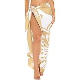 SHU-SHI Sarong Coverups for Women Beach Skirt Butterfly Wrap Swimsuit Long Pareo Cover Up