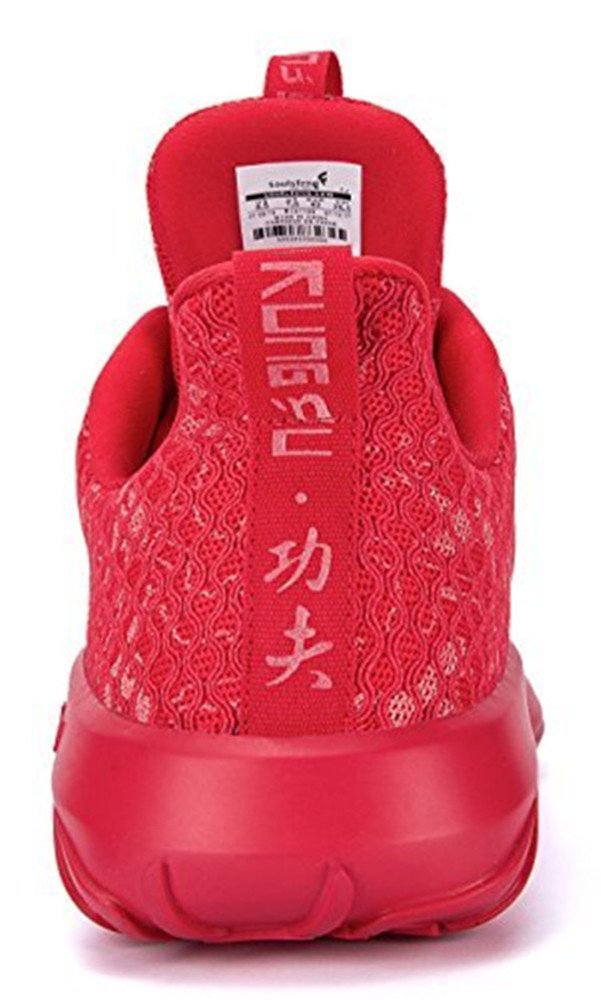 Soulsfeng Men Women Unisex Casual Fashion Sneakers Glow in Dark Running Shoes (Men US7=EUR40=25CM, Red (Fabric Lining))