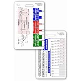 EKG Ruler Vertical Badge ID Card Pocket Reference Guide ECG