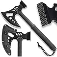 RIDGE RUNNER Tactical Multi-Tool Hammer And Axe with Sheath - Stainless Steel Head, Has Integrated Hex Wrenches, Paracord-Wrapped TPU Handle - Perfect for Survival and Camping Gear - Length 18"