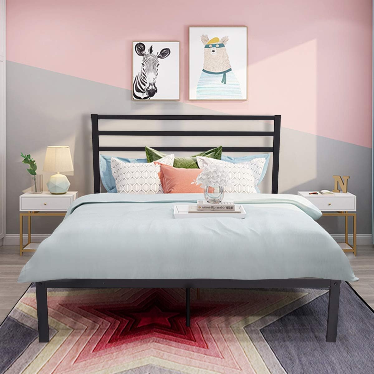 Best full bed headboard gold upholstery