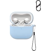 FJIASTB Case for Huawei FreeClip 2 Earbuds (Sky Blue) | Soft Silicone Protective Cover with Carabiner and Lanyard, Shockproof