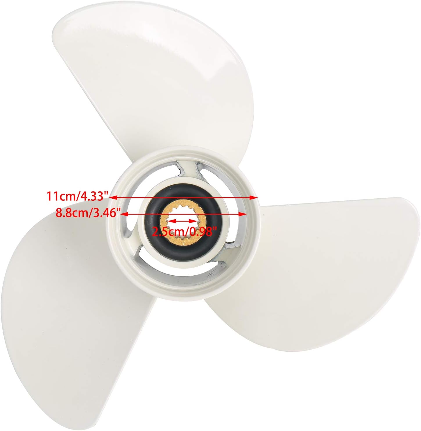 Amarine Made Boat Propeller Aluminum Alloy for Yamaha Outboard Engines 6E5-45947-00-EL : Sports & Outdoors