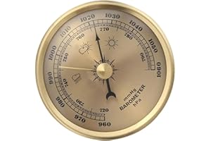 Professional Aneroid Barograph 70mm Diameter Meteorological Instrument Manual Reading Industrial Strength