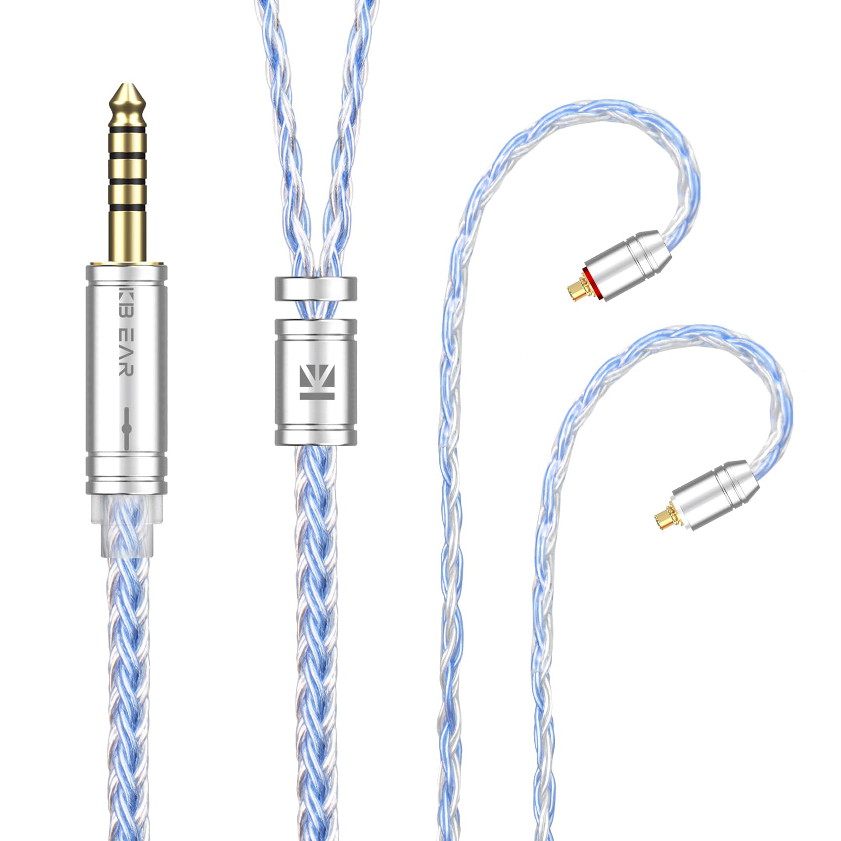 Kinboofi MMCX 2M Long Headphone Cable,KBEAR ST16 Plus Earphone Cable Replacement Earphone Wire Cable,Improve Comfortable Wearing Replacement Cable for FILO FH3 (Silver, MMCX 4.4mm Audio Jack)…