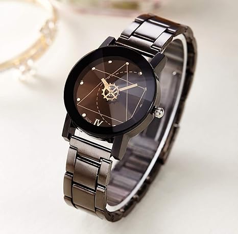 Amazon Co Jp カップル腕時計 ペアウォッチ カップル 人気 腕時計 レディース うで時計 メンズ シンプル ファッシ合金 ウォッチ 成人の日カップルギフト 黒 レディース ホーム キッチン