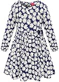 Bonny Billy Girl's Long Sleeve Daisy Print Children Skater Dress