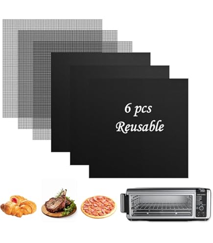 thumbnail image 2 of 2-Pack Silicone Baking Mats - 11.75 Inch Square Non-Stick Mats For Cake Pans, Air Fryers & Toaster Ovens 2 of 11