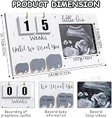 Lotvic Baby Scan Photo Frame 9.5x5 Countdown Weeks Ultrasound Frame view 2