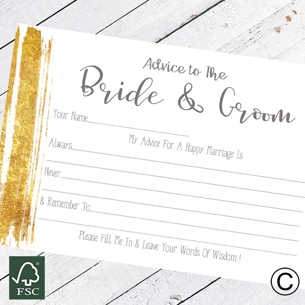 wedding advice cards for the bride & groom 10 pack *** no envelopes included *** buy online in guatemala at desertcart 48592624. wedding advice cards for