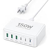 USB C Fast Charger, 150W 6 Port Desktop PD GaN Fast