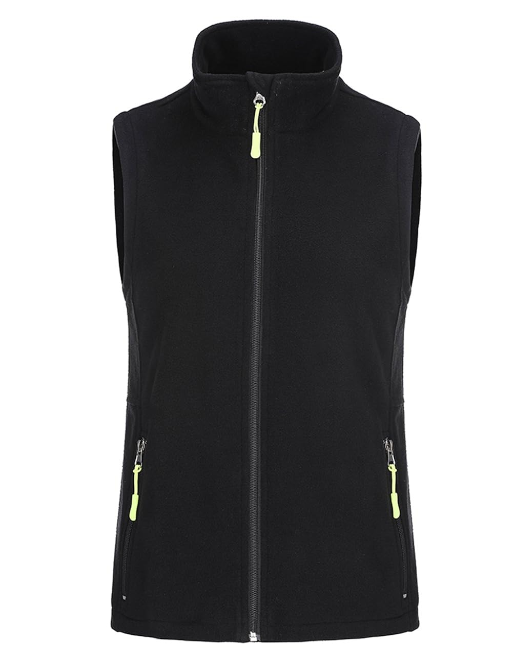 hequ soft sweater front zip fleece vest