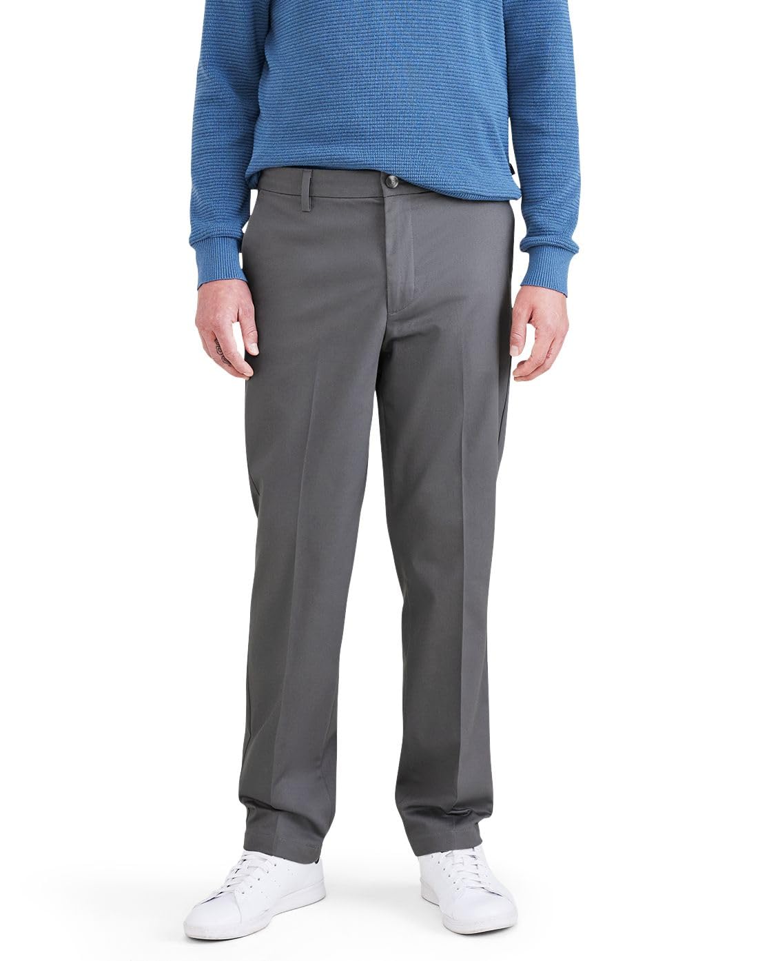 Dockers® Men’s Signature Khaki Straight Fit Iron Free with Stain Defender®, Burma Grey, 30W x 32L