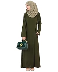 Zofocy Solid Color Women Abaya Modest Muslim Prayer