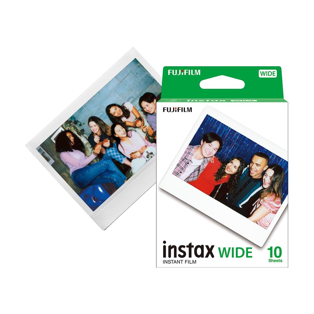 instax WIDE instant film White border, 10 shot pack, suitable for all instax WIDE cameras and printers