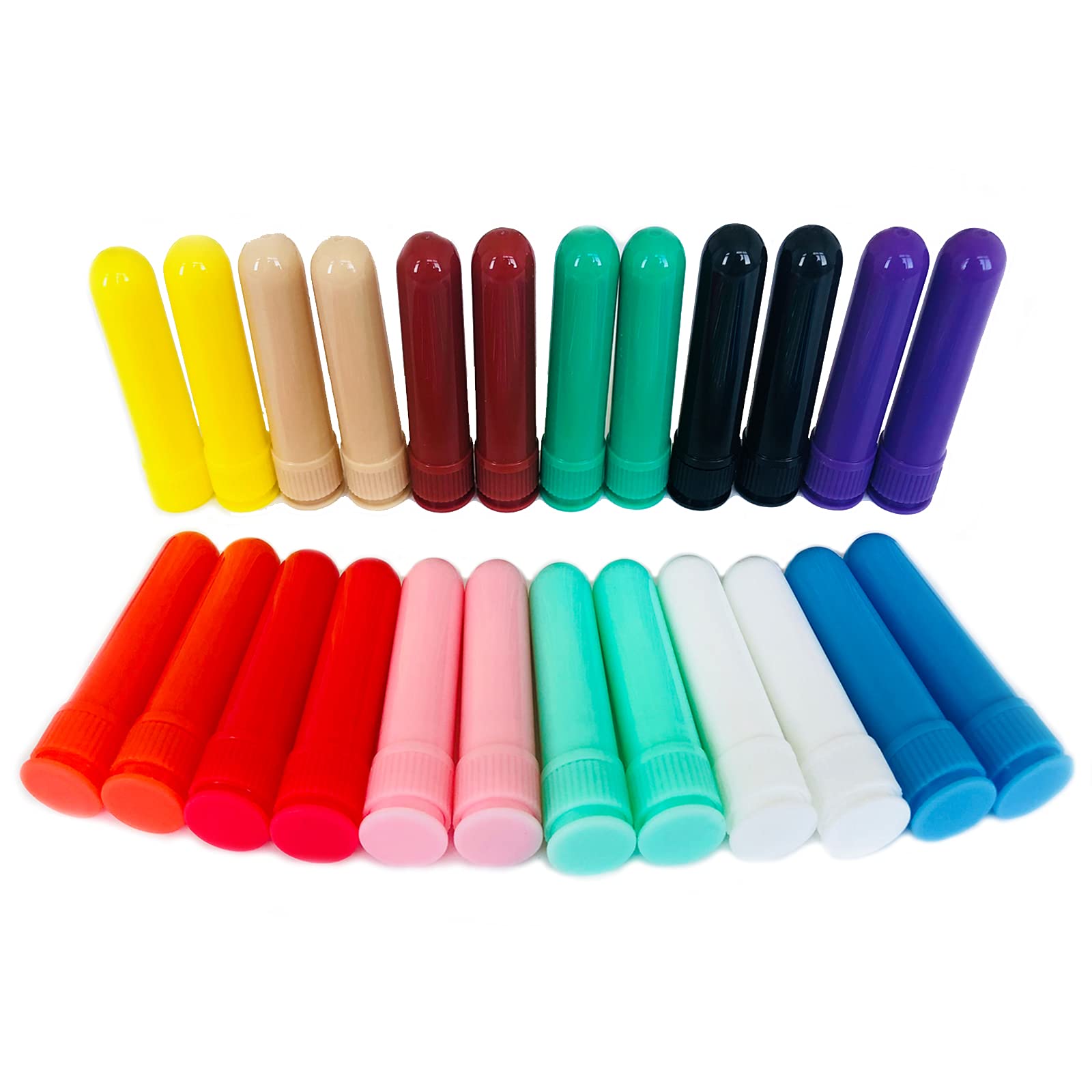 Pack of 24 Essential Oil Tubes, Essential Oil Tubes, Nasal Inhaler, Refillable Inhaler, for Relaxing the Body and Help Sleep
