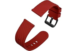 Anbeer Silicone Watch Band for Men and Women,18mm 20mm 22mm Quick Release Replacement Watch Strap,Stainless Steel Buckle